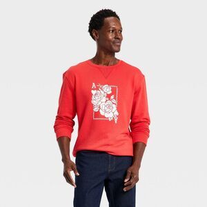 Open Box - Goodfellow & Co - Men's French Terry Graphic Sweatshirt - Red